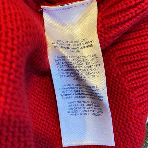 Chaps Reindeer Sweater 1/4 Zip - Picture 5 of 6